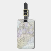 Étiquette À Bagage Les ETATS-UNIS TRACENT, c1812 (Devant Vertical)