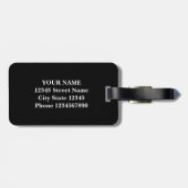 Étiquette À Bagage Les étiquettes faites sur commande de bagage de (Dos horizontal)