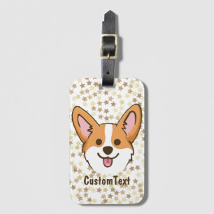 Étiquette À Bagage Les étoiles de Pembroke Welsh Corgi Puppy Dog