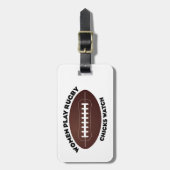 Étiquette À Bagage Les femmes jouent au rugby, regardent les filles (Devant Vertical)