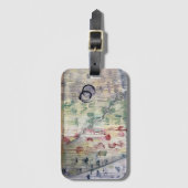 Étiquette À Bagage Les Feuilles (Devant Vertical)