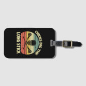 Étiquette À Bagage Les filles adorent le long bâton (Devant Horizontal)