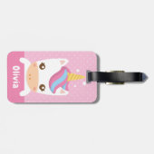 Étiquette À Bagage Les filles mignonnes de licorne de bébé ont (Dos horizontal)