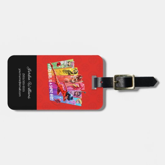 Étiquette À Bagage Les filles miraculeuses | Chaque fille est un supe (Devant horizontal)