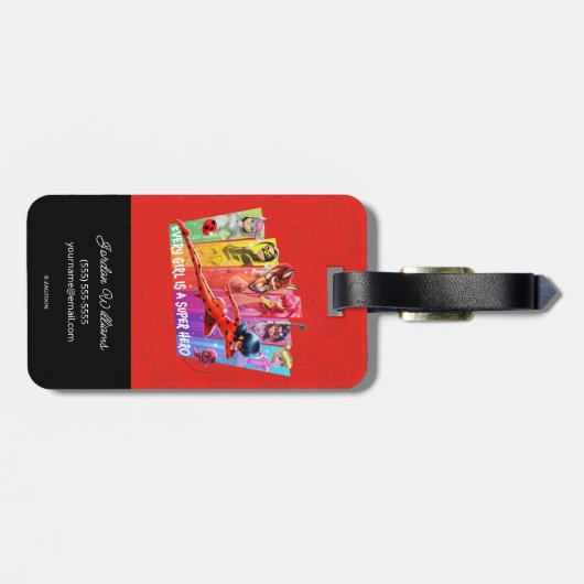 Étiquette À Bagage Les filles miraculeuses | Chaque fille est un supe (Dos horizontal)