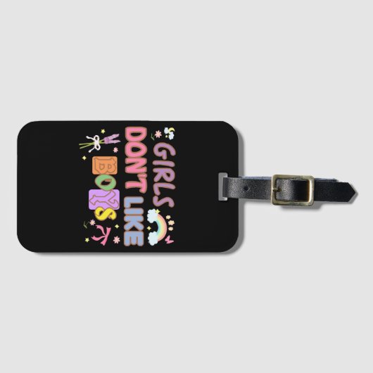 Étiquette À Bagage Les filles n'aiment pas les garçons (Devant Horizontal)