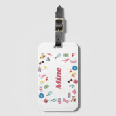 Étiquette À Bagage Les filles qui aiment explorer (Devant Vertical)