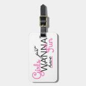 ÉTIQUETTE À BAGAGE LES FILLES VEULENT JUSTE AVOIR DES CADEAUX (Devant Vertical)