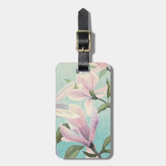 Étiquette À Bagage Les fleurs roses du Sud (Devant Vertical)
