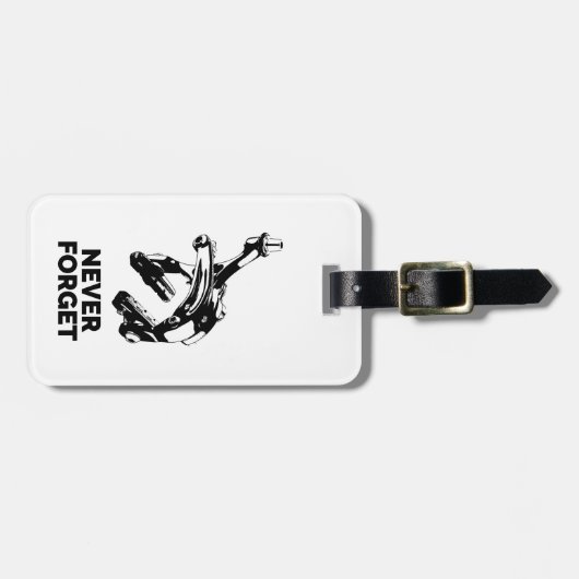 Étiquette À Bagage Les freins à vélo ne jamais oublier (Devant horizontal)