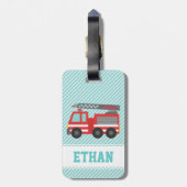Étiquette À Bagage Les garçons rouges de camion de pompiers ont (Dos Vertical)