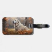 Étiquette À Bagage Les grandes Pyrénées à l'automne Feuilles automne (Dos horizontal)