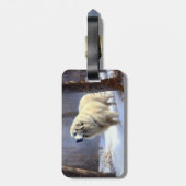 Étiquette À Bagage Les Grands Pyrénées Laissent Neige Noël (Dos Vertical)