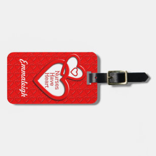 Étiquette À Bagage Les infirmières ont des coeurs de rouge de coeur