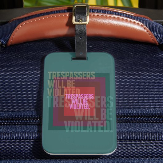 Étiquette À Bagage Les intrus Seront Violés (Insitu Rectoal 2)