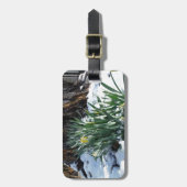 Étiquette À Bagage Les jonquilles jaunes dans la neige (Devant Vertical)