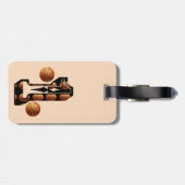 Étiquette À Bagage Les Joueurs De Basketball Numéro Un Avec Basketbal (Dos horizontal)