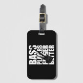 Étiquette À Bagage Les joueurs de basse mieux doigts (Devant Vertical)