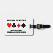 Étiquette À Bagage Les Joueurs De Pont N'Ont Pas Triskaidekaphobia (Devant horizontal)