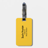 Étiquette À Bagage Les lèvres rétro Bomb Rouge/Or ID553 (Dos Vertical)