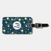 Étiquette À Bagage Les lucioles éthérées à la Motif de nuit (Devant horizontal)