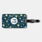 Étiquette À Bagage Les lucioles éthérées à la Motif de nuit (Dos horizontal)