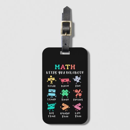 Étiquette À Bagage Les maths vous maintiennent en équilibre (Devant Vertical)