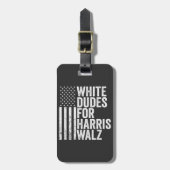 Étiquette À Bagage Les Mecs Blancs De Harris Walz Élection Du Drapeau (Devant Vertical)