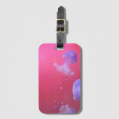 Étiquette À Bagage Les méduses en rose (Devant Vertical)