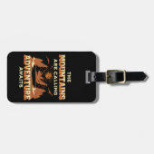 Étiquette À Bagage Les montagnes appellent, l'aventure attend (Devant horizontal)