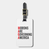 Étiquette À Bagage Les morons dirigent l'Amérique 4 juillet (Devant Vertical)