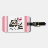 Étiquette À Bagage Les pandas I aiment ma Nana (Devant horizontal)