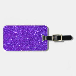 Étiquette À Bagage Les parties scintillantes pourpres d'étincelle