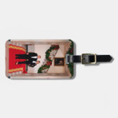 Étiquette À Bagage Les pas de Noël Président Donald Trump & Melania (Devant horizontal)