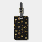 Étiquette À Bagage Les Patters de Seamless avec Golden Keys (Devant Vertical)