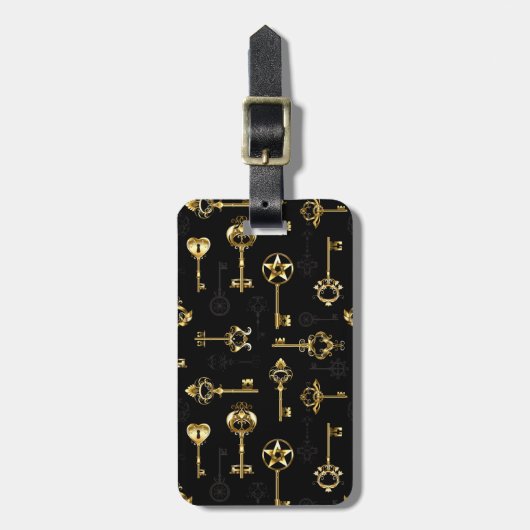 Étiquette À Bagage Les Patters de Seamless avec Golden Keys (Devant Vertical)