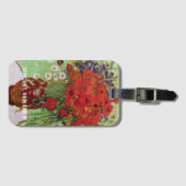 Étiquette À Bagage Les pavots rouges et les marguerites de Vincent va (Devant Horizontal)