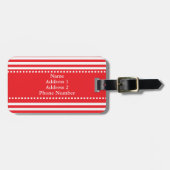 Étiquette À Bagage Les Pères Rouges et Blanches (Devant horizontal)