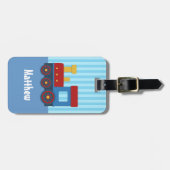 Étiquette À Bagage Les petits enfants mignons de train ont (Devant horizontal)