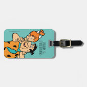 Étiquette À Bagage Les Pierrafeu | Fred & Pebbles Flintstone (Devant horizontal)