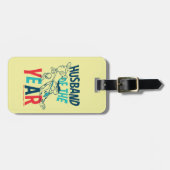 Étiquette À Bagage Les Pierrafeu | Mari de l'année (Devant horizontal)