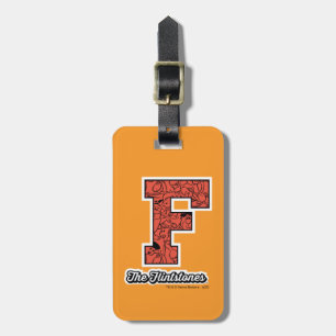 Étiquette À Bagage Les Pierrafeu Monogramme de style collégial