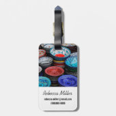 Étiquette À Bagage Les Plaques Marocaines Au Marché (Dos Vertical)