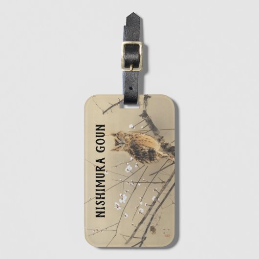 Étiquette À Bagage Les premières fleurs de prune par Nishimura Goun,  (Devant Vertical)