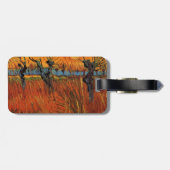 Étiquette À Bagage Les saules au coucher du soleil par Vincent van Go (Dos horizontal)