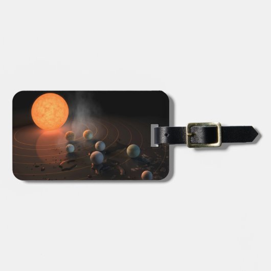 Étiquette À Bagage Les Sept Planètes De Trappist-1 En Orbite Autour D (Devant horizontal)