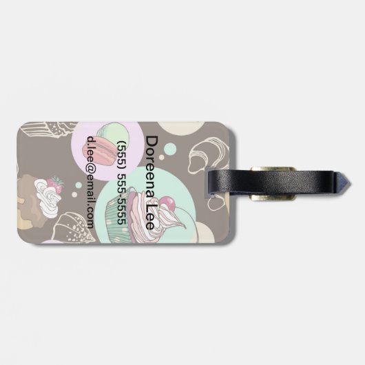 Étiquette À Bagage Les sucreries (Dos horizontal)