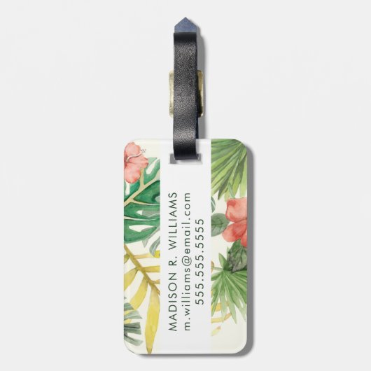 Étiquette À Bagage Les tropiques douces (Dos Vertical)
