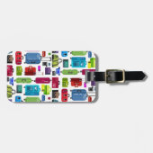 Étiquette À Bagage Les valises de Neon (Devant horizontal)