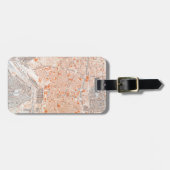 Étiquette À Bagage L'Espagne : Carte de Madrid, C1920 (Devant horizontal)